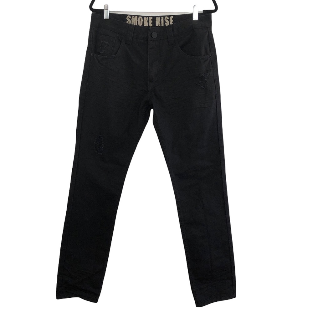 Smoke Rise Men Black Jeans, Size 34 X 34